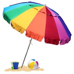 EasyGo 8 Foot Heavy Duty High Wind Beach Umbrella, best beach gear, beach vacations, beach travel destinations