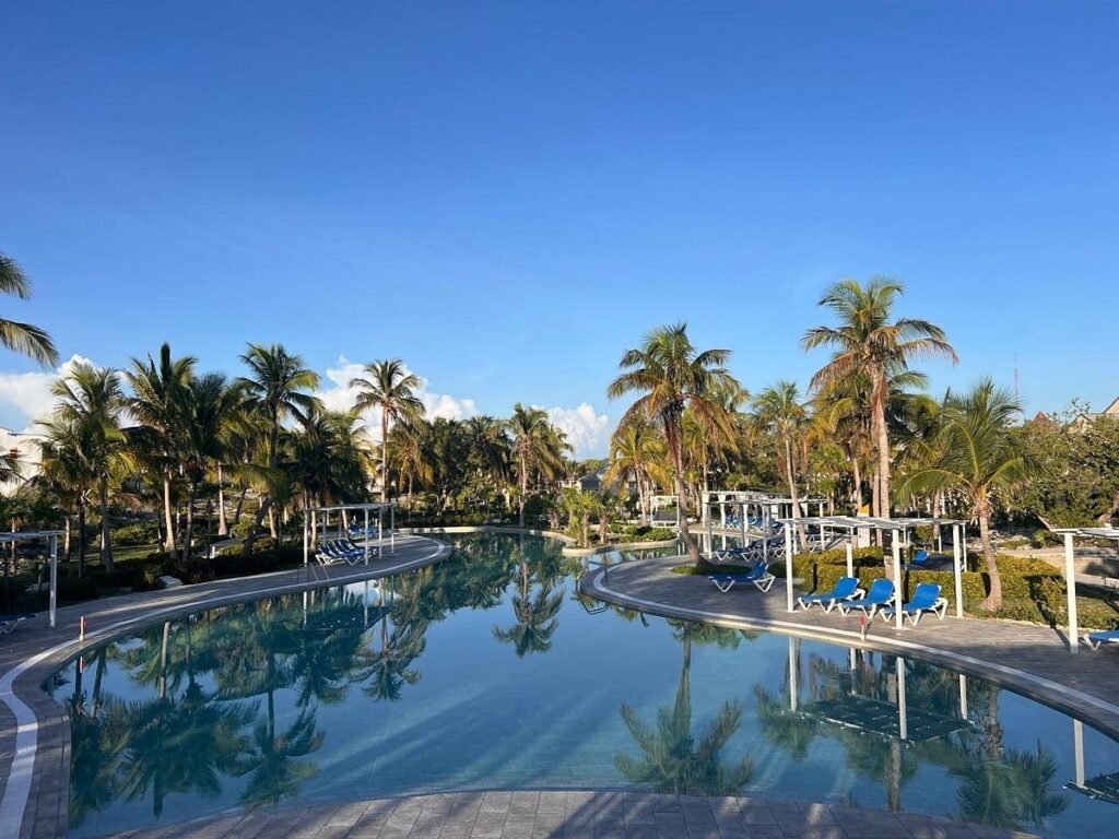 Memories Cayo Largo resort pool room and ocean view terrace on Cayo Largo island Cuba