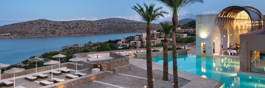 Phāea Blue luxury resort overlooking Mirabello Bay near Crete Beaches