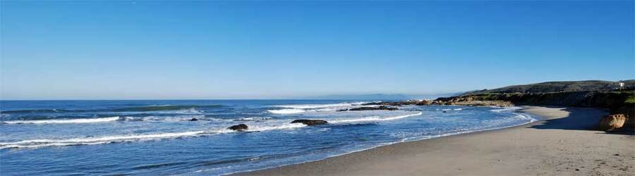 Gorgeous views over the calm waters and wetlands along the San Mateo coastline.