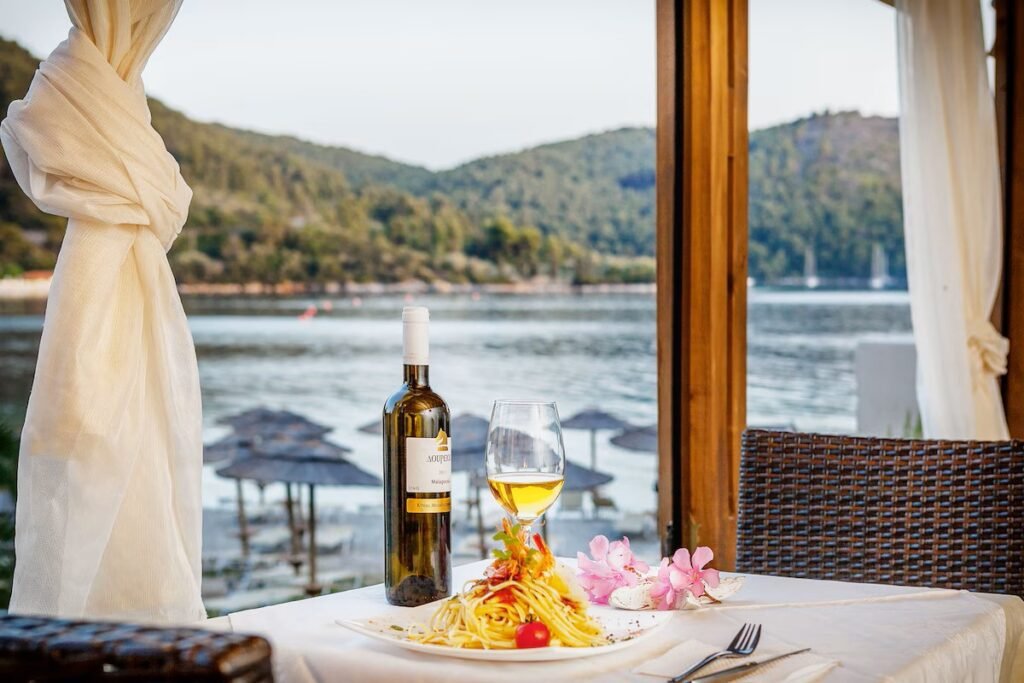 Blue Green Bay hotel in Skopelos with cozy rooms, seaside dining, and pool overlooking the beach