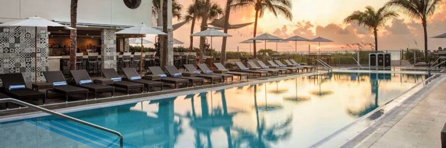 Costa d'Este Beach Resort & Spa | Beach Travel Destinations The pool deck at Costa d'Este Beach Resort & Spa overlooking the beach in Vero Beach, Florida.