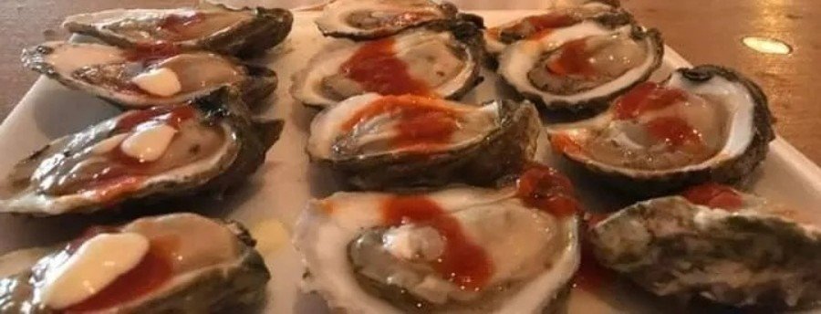 Fresh raw oysters served during Fulton Oysterfest in Rockport Texas.