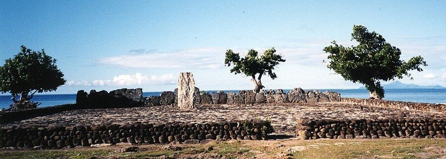 Gambier Islands ancient marae temple French Polynesia stone Polynesian sacred site Mangareva history