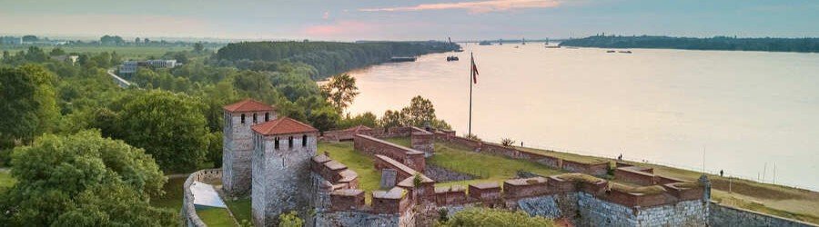 Baba Vida Fortress overlooking the Danube River near Vidin, Bulgaria.