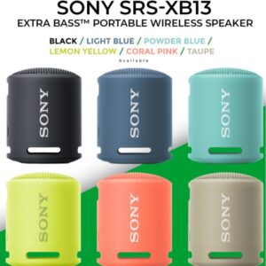 Sony SRS-XB13 Extra BASS Wireless Bluetooth Portable Lightweight Compact Travel Speaker, Gift Ideas For Frequent Travelers