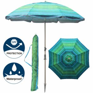 Blissun 7.2' Portable Beach Umbrella with Sand Anchor, The Best Beach Umbrellas, Best Beach Gear