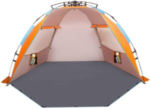 Oileus X-Large 4 Person Beach Tent Sun Shelter, The Best Beach Umbrellas, Best Beach Gear