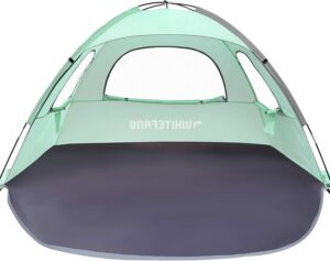 WhiteFang Beach Tent Anti-UV Portable Sun Shade Shelter for 3 Person, The Best Beach Umbrellas, Best Beach Gear