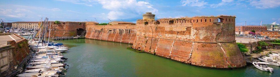 Fortezza Vecchia fortress and marina in Livorno harbor