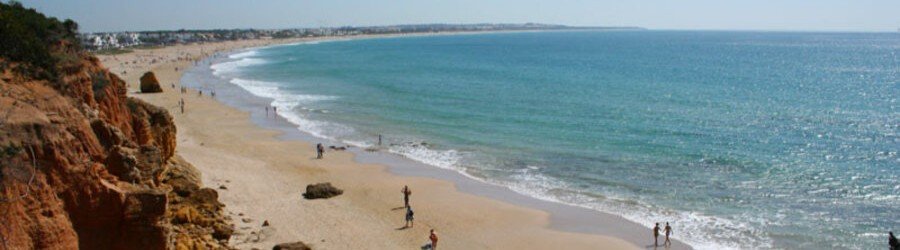 Playa de la Barrosa Cadiz Spain coastline with long sandy beach and gentle waves