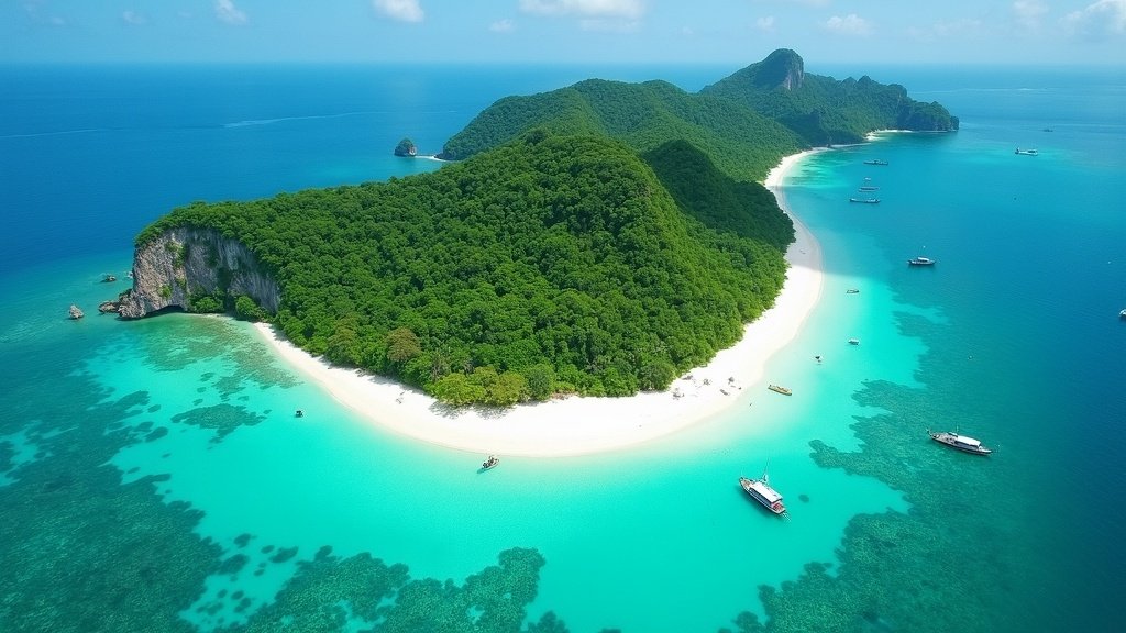Hidden Gem Islands in Indonesia, Aerial view of an isolated white-sand beach and turquoise waters on a lush Indonesian island, Why Go Beyond Bali? The Appeal of Indonesia's Lesser Known Islands, Meet the Lesser Known Islands of Indonesia, Flores, Raja Ampat, Sulawesi, Alor, Sumbawa, Best Beachfront resorts across Indonesia's Hidden Islands, Hidden Gem Stays in the lesser know Indonesian Islands, Food & Drink to try in: Flores, Raja Am;pat, Sulawesi, Alor, Sumbawa, Best time to visit Indonesia's Hidden Islands, Travel tips for visiting Indonesia's Hidden Islands, Discover Indonesia beyond the map
