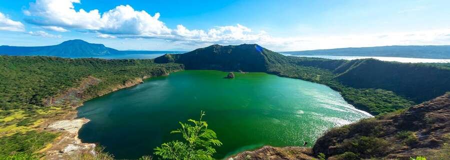 taal volcano crater lake landscape in luzon philippines