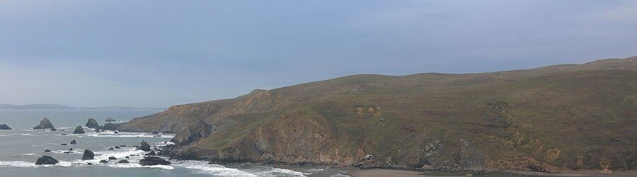 Waves breaking along the shoreline near Estero de San Antonio on the Sonoma County coastline.