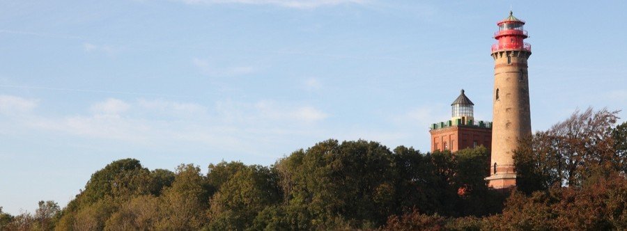 Cape Arkona lighthouse on the northern coast of Rügen Island Germany