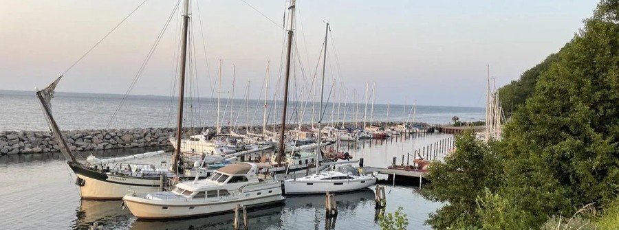 Lohme marina with sailboats along the Baltic Sea on Rügen Island Germany