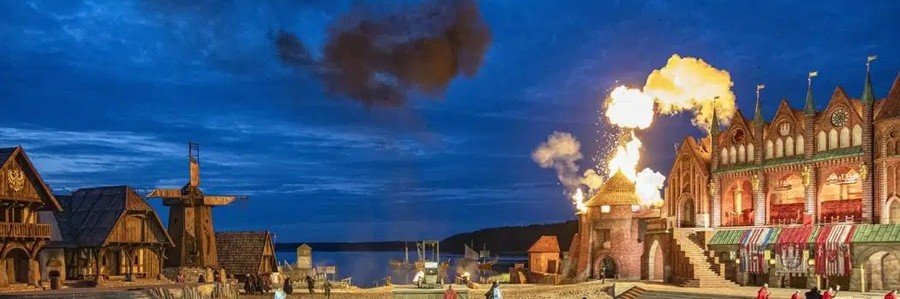 Störtebeker Festival open-air pirate theater performance on Rügen Island