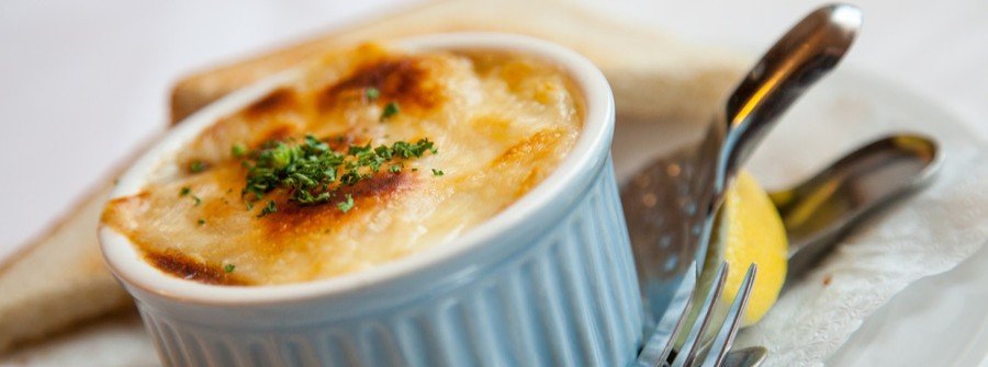 Würzfleisch traditional baked German meat dish served with lemon