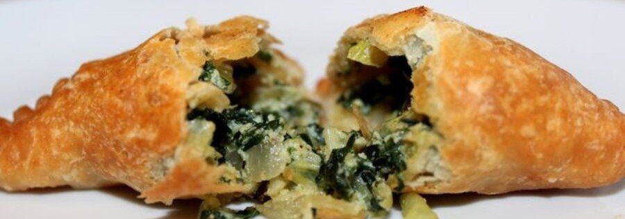 Barbagiuan Monaco traditional fried pastry filled with spinach and ricotta