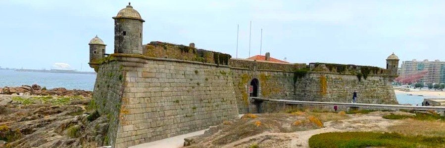 Castelo do Queijo fortress on rocky coastline near Matosinhos Beach Porto