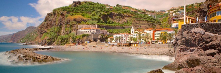 coastal village in Madeira with cliffs and ocean views