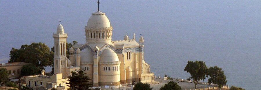 Notre Dame d’Afrique overlooking the Mediterranean, one of the top viewpoints near Algiers Port.