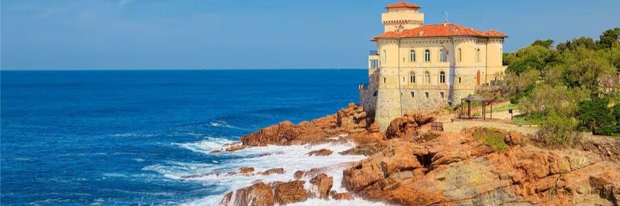 Scenic coastline and historic villa featured in a perfect day from La Goulette Port.