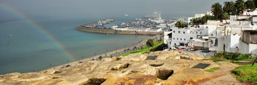 Scenic overlook from the Phoenician Tombs in Tangier Morocco.