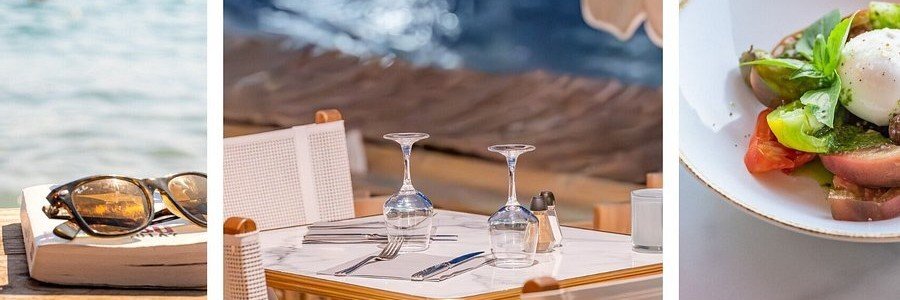 Beachfront restaurant table in Toulon with Mediterranean views and local cuisine