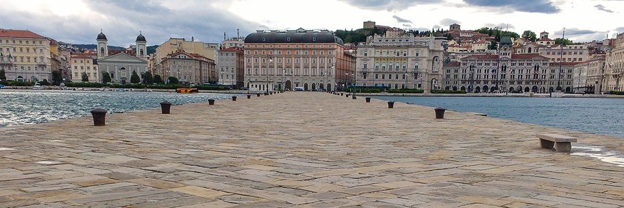 Molo Audace pier extending into the Adriatic near Trieste Port