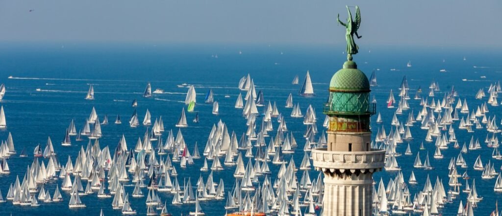 Cruise ships docked at Trieste Port cruise terminal in Trieste Italy waterfront harbor
