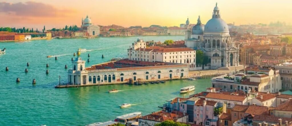 Ravenna Port shore excursion view of Venice with Grand Canal and Santa Maria della Salute