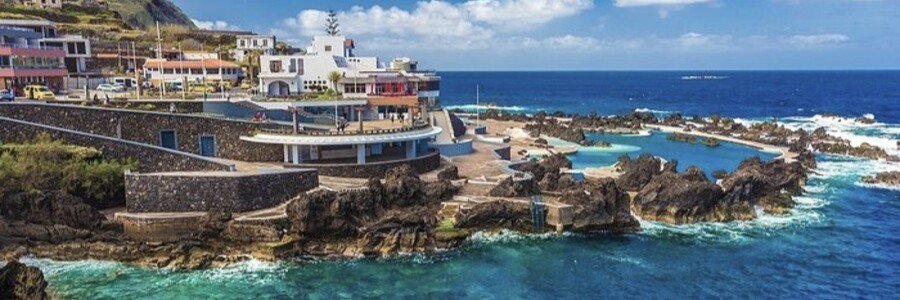 natural lava pools and coastline on a West Madeira tour
