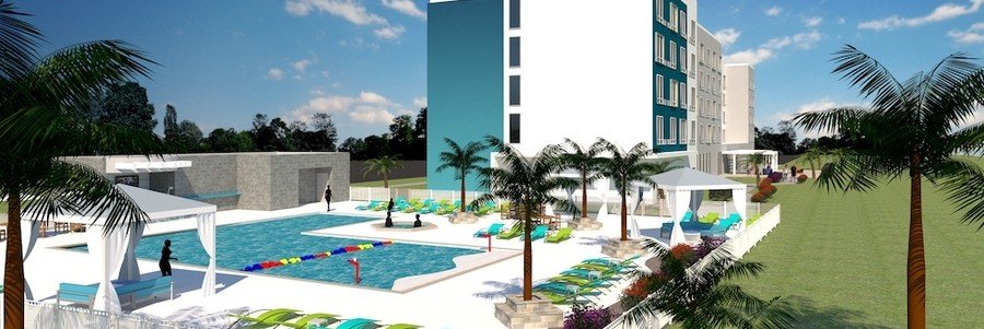 Resort-style pool at Courtyard by Marriott Titusville Kennedy Space Center