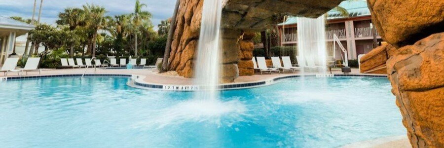Waterfall pool at Radisson Resort at the Port near Port Canaveral