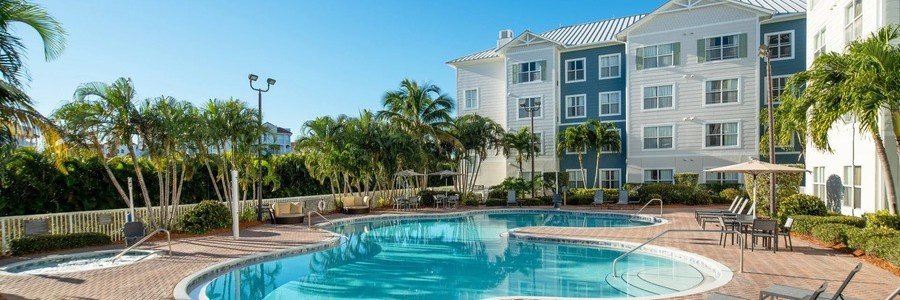 Resort-style outdoor pool at Residence Inn by Marriott Cape Canaveral Cocoa Beach.