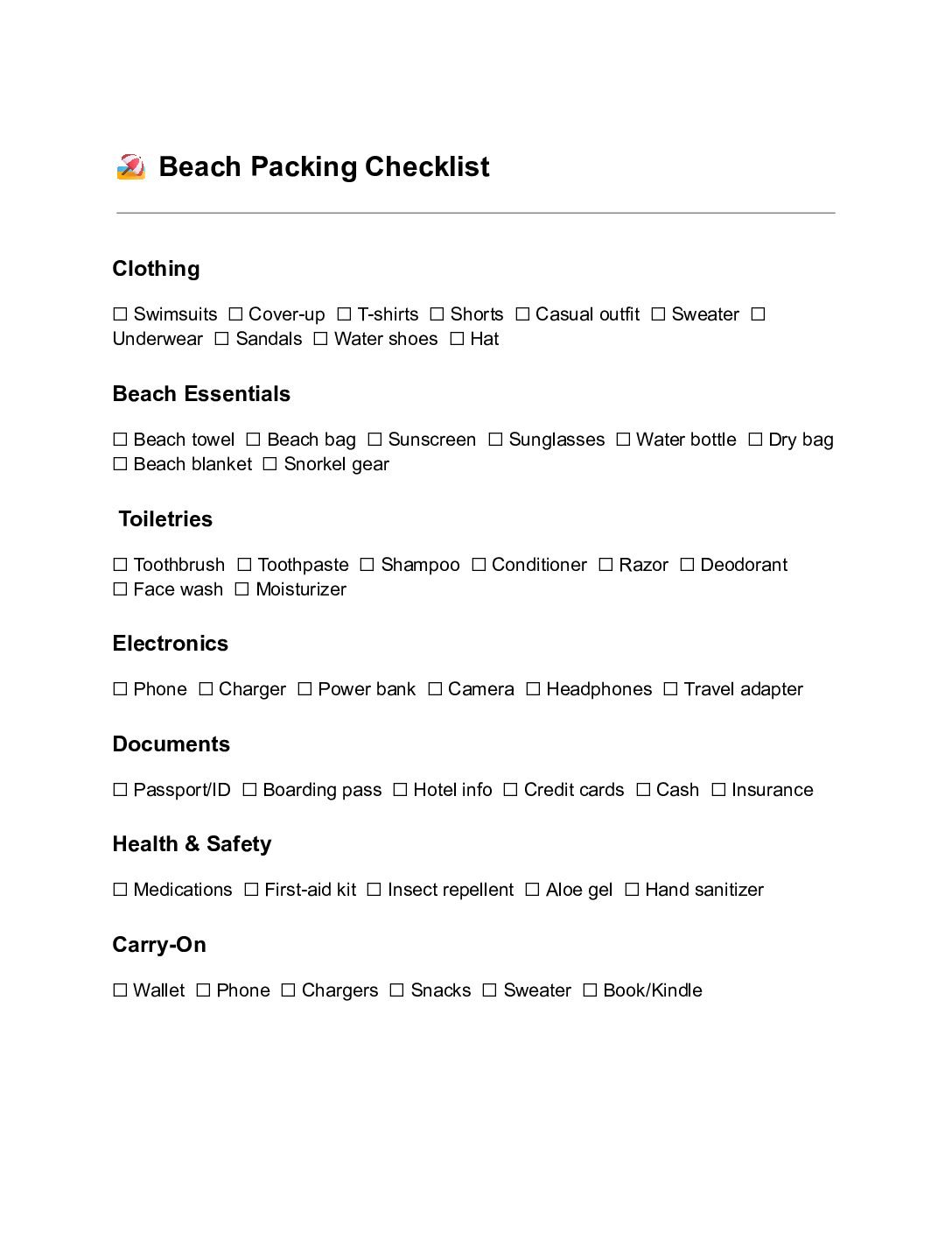 Beach Travel Destinations