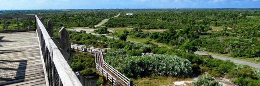 Scenic overlook at Jonathan Dickinson State Park in Hobe Sound, Florida with expansive natural views.