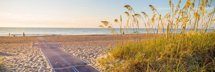 Main Beach Park Amelia Island | Beach Travel Destinations Beach access boardwalk leading to Main Beach Park in Fernandina Beach, Florida.