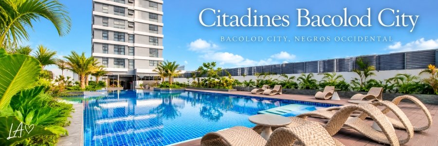 Citadines Bacolod City in Negros Occidental featuring a sparkling blue swimming pool, modern hotel accommodations, tropical landscaping, and stylish poolside loungers.