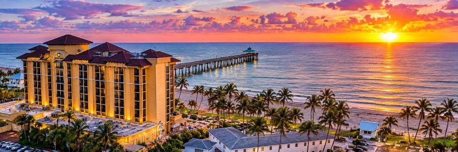 Wyndham Deerfield Beach Resort Wyndham Deerfield Beach Resort overlooking the Atlantic Ocean and Deerfield Beach International Fishing Pier